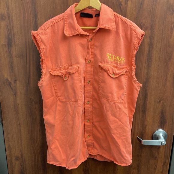 Sturgis Bike Week 2007 Button down Cutt off Frayed Vest - Picture 3 of 6